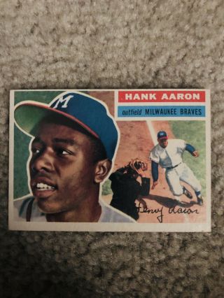 1956 Topps Hank Aaron/ Willie Mays Milwaukee Braves 31 Baseball Card
