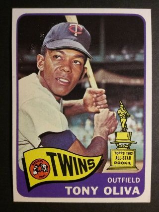 1965 Topps Baseball 340 Tony Oliva All - Star Rookie Ex - Mt Centered