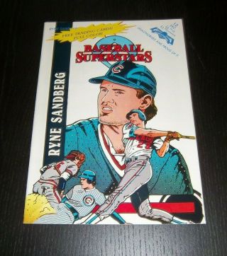 Baseball Superstars Ryne Sandberg Comic W/ Trading Cards Revolutionary Comics