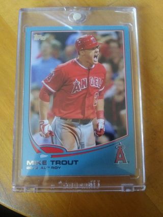 2013 Topps Mike Trout 338 Walmart Blue Border Parallel Angels