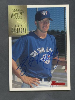 1997 Bowman Ca35 Roy Halladay Toronto Blue Jays Rc Rookie Hof Auto