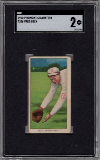 1909 - 11 T206 Fred Beck Of The Boston Doves Sgc 2