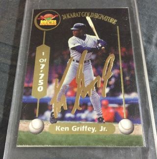 1994 Signature Rookies Ken Griffey Jr 24 Karat Gold Signature