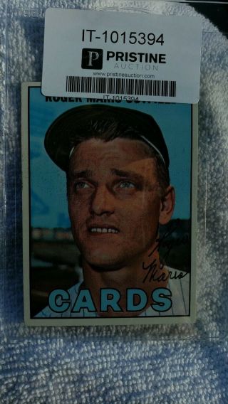 1967 Topps Roger Maris St Louis Cardinals 45 Baseball Card Psa Authenticated