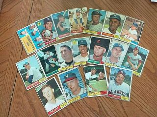 1961 Topps Baseball 18 Different Including Semi Stars