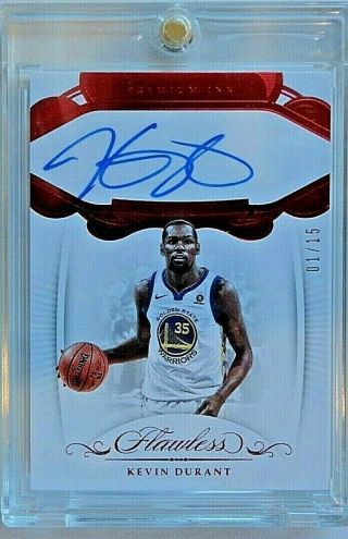 2017/18 Flawless Kevin Durant On Card Autograph 