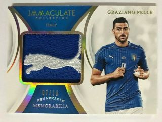 2018 - 19 Immaculate Gold Remarkable Memorabilia Logo Patch Graziano Pelle 07/10