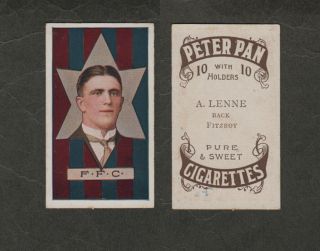 T228) 1912 Sniders & Abrahams Australian Footballers Card A,  Lenne Fitzroy Fc