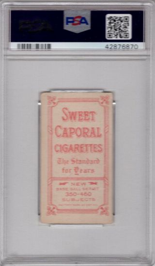 1909 - 11 T206 Bill Bergen - Catching Brooklyn Sweet Caporal 350 - 460 Fact.  30 PSA 2 2