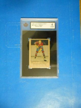1951 - 52 Parkhurst 13 Billy Reay Nhl Hockey Rookie Card - Canadiens - Ksa 4 Vge