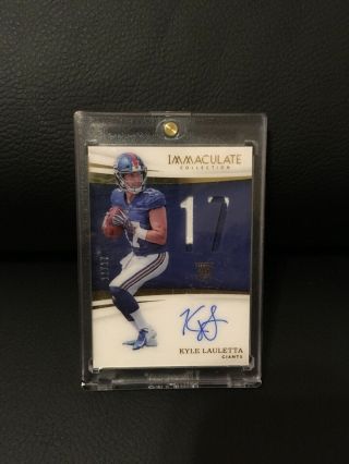 2018 Immaculate Kyle Lauletta Rpa Rookie Numbers 2 Color Auto Patch Ssp 11/17