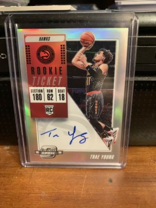 2018 - 19 Contenders Optic Trae Young Rookie Ticket Auto 124 Rc