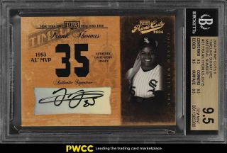 2004 Playoff Prime Cuts Timeline Frank Thomas Auto Patch /5 31 Bgs 9.  5 (pwcc)