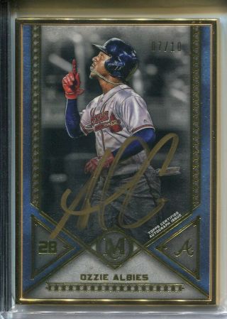 2019 Topps Museum Ozzie Albies Gold Framed Auto /10