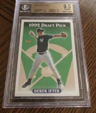 Bgs 9.  5 1993 Topps 98 Derek Jeter Rookie Card Yankees Gem