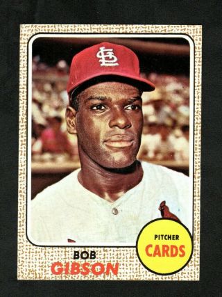 Bob Gibson 1968 Topps Card 100 St Louis Cardinals Ex - Mt