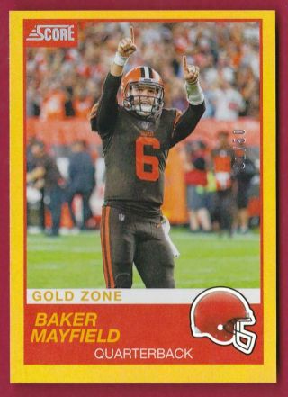 Baker Mayfield 2019 Score Gold Zone 01/50 Browns