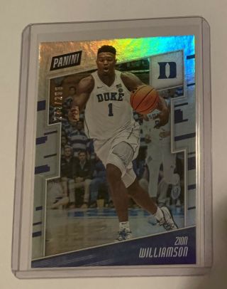 2019 Panini The National Zion Williamson Rc Rookie ’d 273/299 Silver Refractor