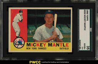1960 Topps Mickey Mantle 350 Sgc 2.  5 Gd,  (pwcc)