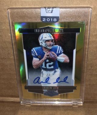 Andrew Luck 2018 Panini Honors Gold Auto Autograph /15 Indianapolis Colts