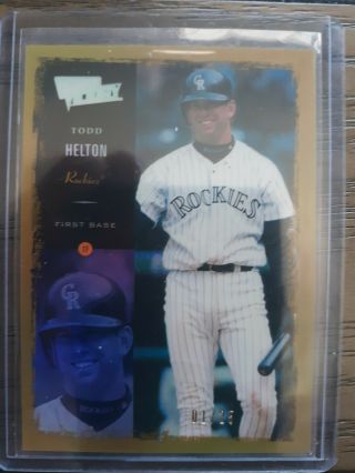 Rare 1/1 2000 Ultimate Victory Gold Todd Helton 01/25 =1/1 Rockies