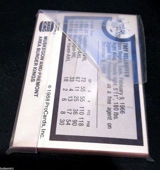 MUSKEGON LUMBERJACKS 1988 ProCards IHL HOCKEY Burger King 23 Card SET Recchi 2