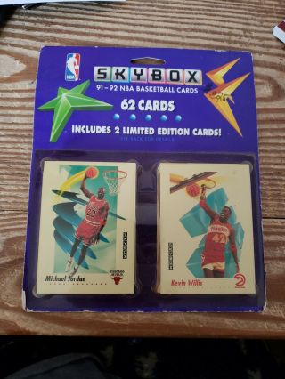 1991 - 92 Skybox Nba Basketball Trading Cards 62 Cards Michael Jordan On Top