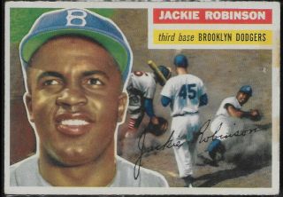 1956 Topps Baseball Jackie Robinson 30 Low