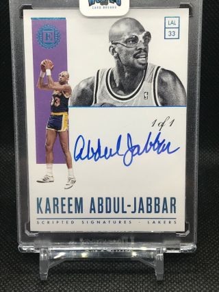 2018 - 19 Panini Encased Auto Kareem Abdul - Jabbar 1/1 On Card Auto La Lakers