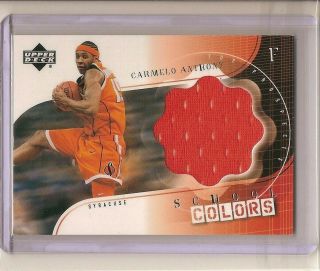 2003 - 04 Ud Top Prospects School Colors Scca Carmelo Anthony