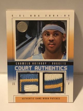 13/22 Carmelo Anthony 2004 - 05 E - Xl Game Worn Dual Patch Court Authentics
