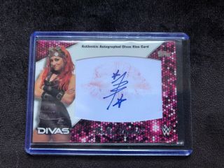 2016 Topps Wwe Then Now Forever Kiss Card Auto Becky Lynch /25