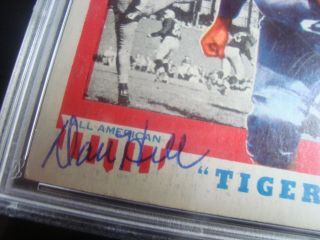 1955 Topps Football: 60 Dan Hill - Autograph - PSA (POP 7,  Auto Graded 9) 2