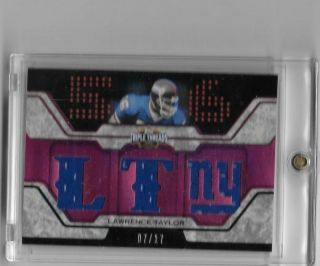 2008 Topps Triple Threads Red Relic Cad Lawrence Taylor York Giants 07/17