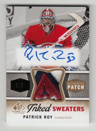 2014 - 15 Ud Sp Game - Inked Sweaters Patch,  Is - Pr,  Patrick Roy,  2/5.