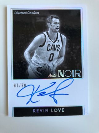 18 - 19 Noir Black And White Kevin Love Autograph Auto Card 61/99