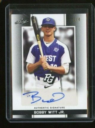 2018 Leaf Metal Perfect Game All - American Gameday Auto - Bobby Witt Jr 1/4