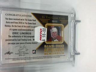 In The Game Game - Autograph Memorabilia Eric Lindros 13/40 2