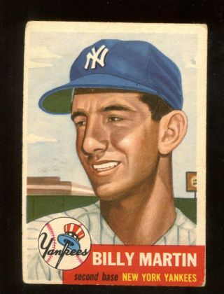1953 Topps Billy Martin 86 (125.  00) Vgex Scc2964