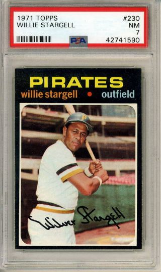 1971 Topps 230 Willie Stargell Pittsburgh Pirates Psa 7