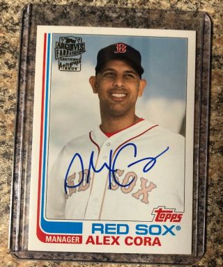 2019 Topps Archives Alex Cora Boston Red Sox Manager Fan Favorites Auto Card