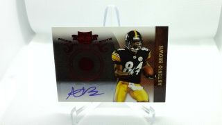 Panini Plates And Patches Rookie Antonio Brown Auto Card 84/449 Jersey Number