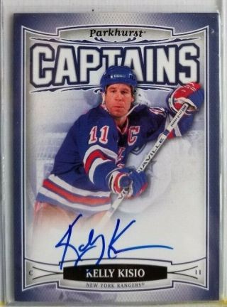 2006 - 07 Kelly Kisio (nyr) Upper Deck Parkhurst A Salute To Captains Auto