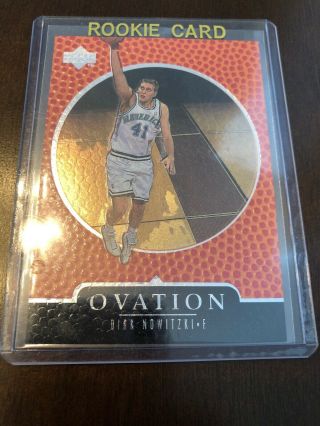 1998 - 99 Upper Deck Ovation Dirk Nowitzki Rookie Card Future Hof Player
