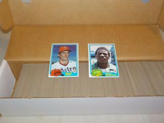 1981 Topps Baseball Complete Set 726 Cards W/ Raines Rc,  Nolan,  849