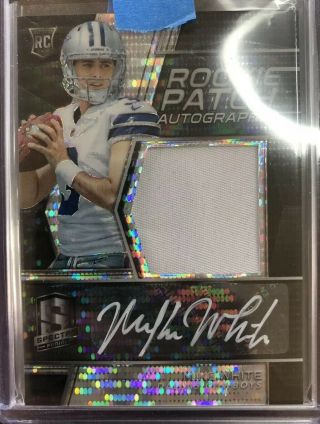 Mike White - 2018 Panini Spectra - Rookie Auto Patch Black Prizm 8/10 Rpa Rc 
