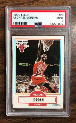 1990 Fleer Basketball Michael Jordan 26 Psa 9 Freshly Graded Jordan