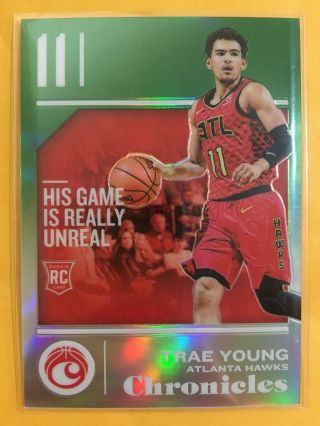 18 - 19 Trae Young Chronicles Prizm Rookie Rc Green 13/25 Tough Pull Future Star