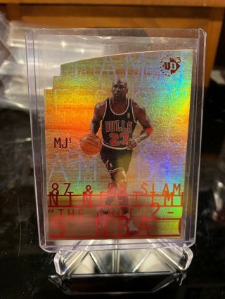 Michael Jordan Ud3 1997 Diecut Card Number Mj3 - 1