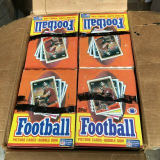 1988 Topps Football Wax Box Case Fresh Montana Rice Elway Marino Bo Jackson RC 2